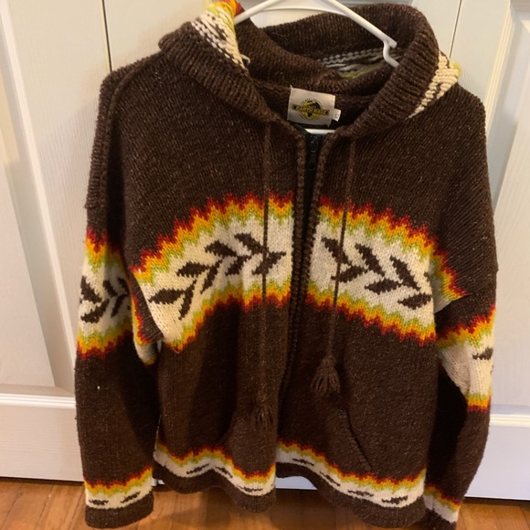 Earthragz Zip-up Knit Wool 50-50 Hoodie - Picture 2 of 9